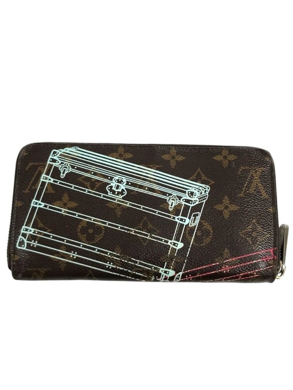 Louis Vuitton Wallet Zippy Monogram Canvas Brown